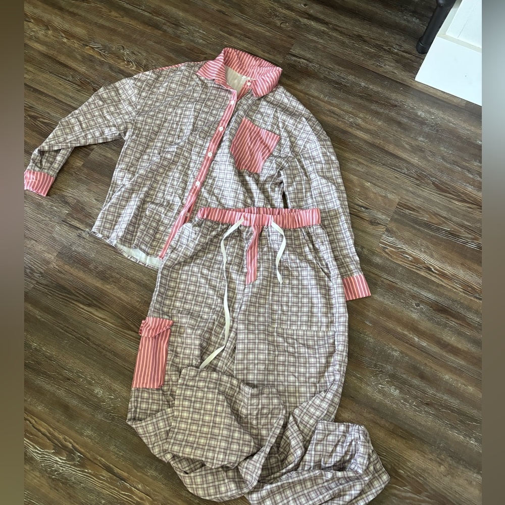 Pink loose splice pj set